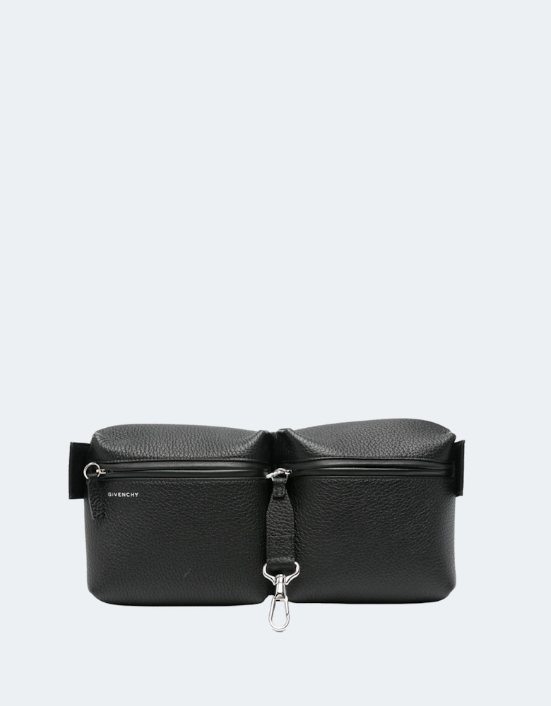 Leather Multipocket Bumbag Black