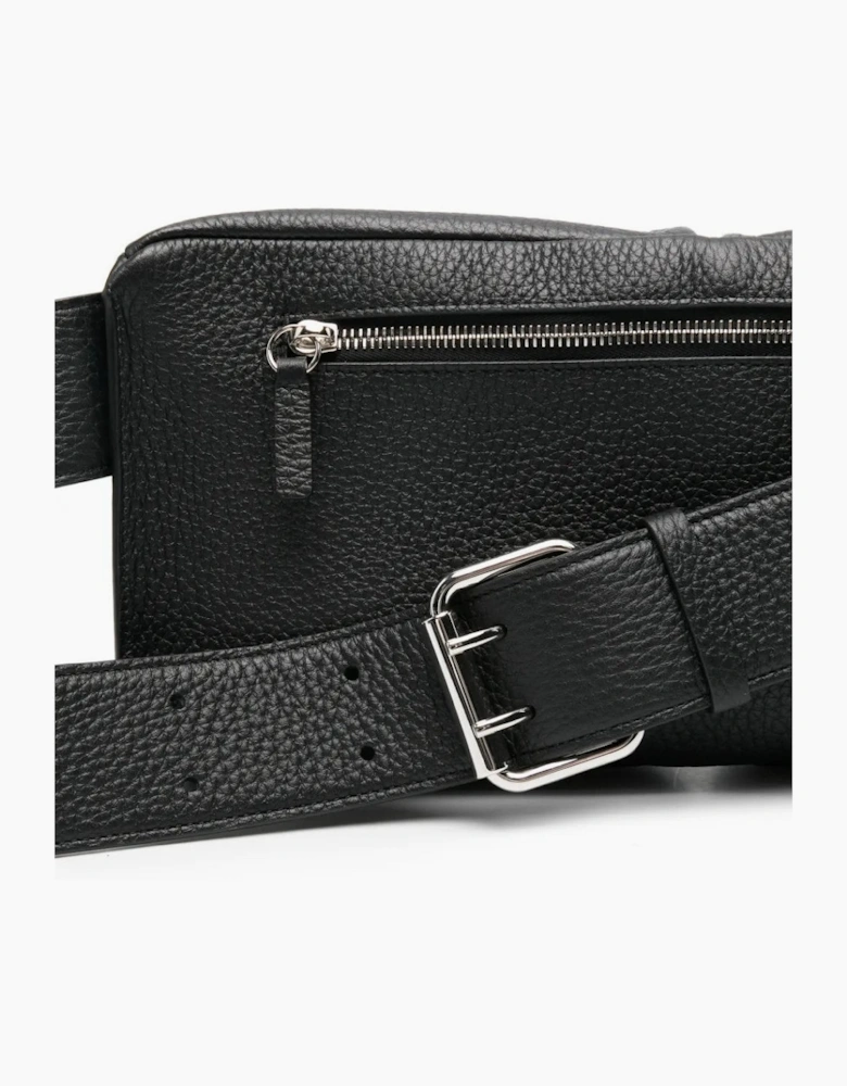 Leather Multipocket Bumbag Black