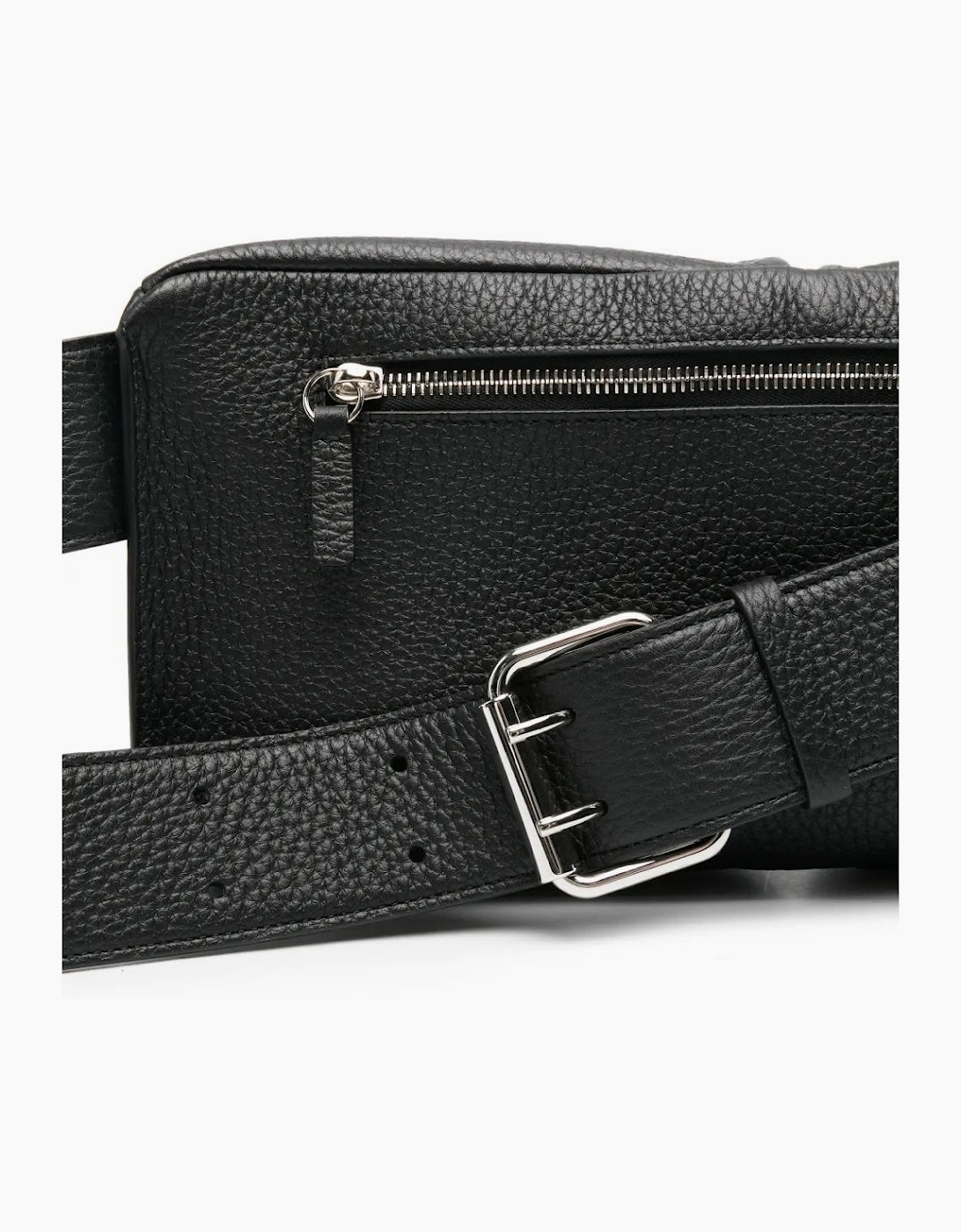 Leather Multipocket Bumbag Black