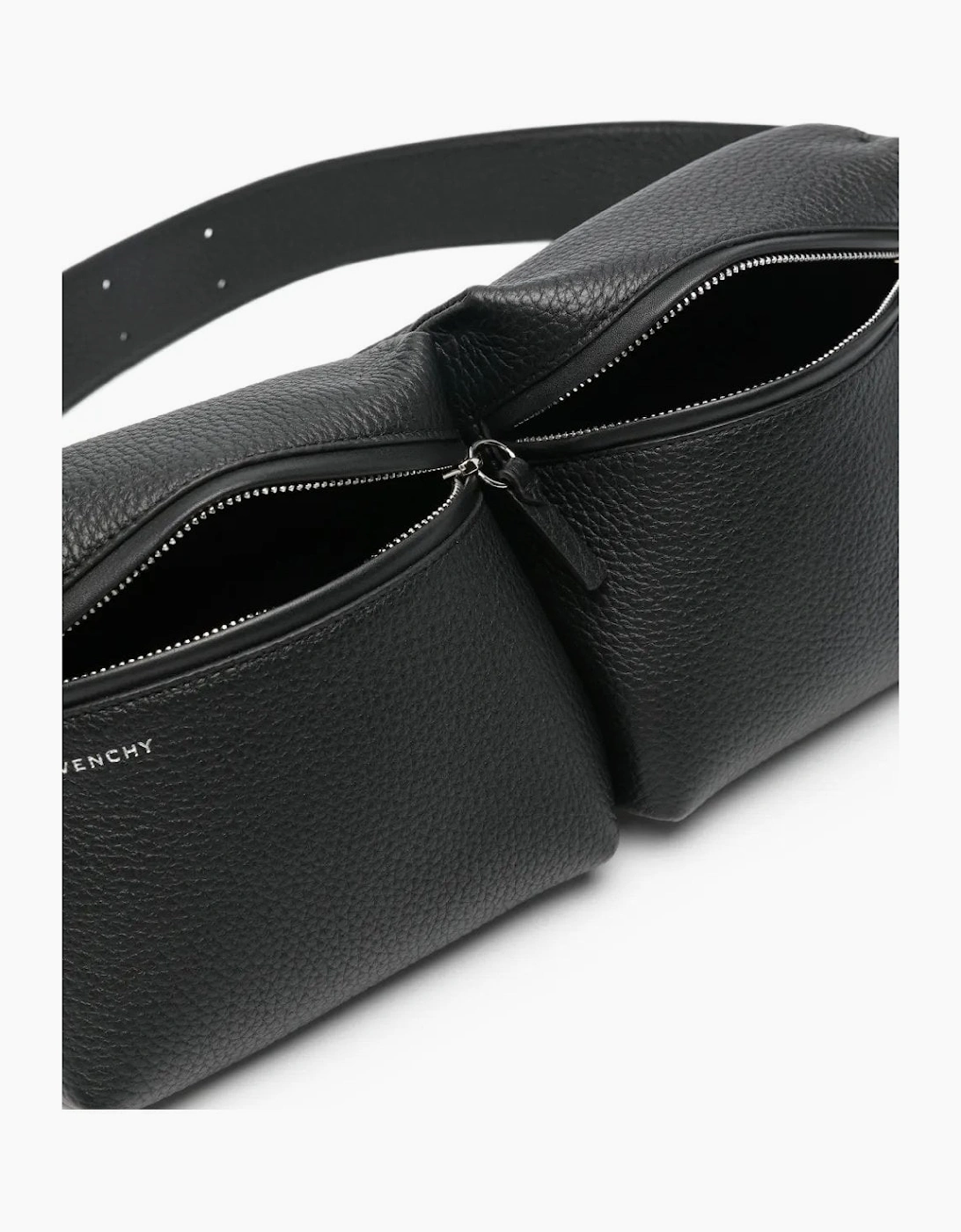 Leather Multipocket Bumbag Black