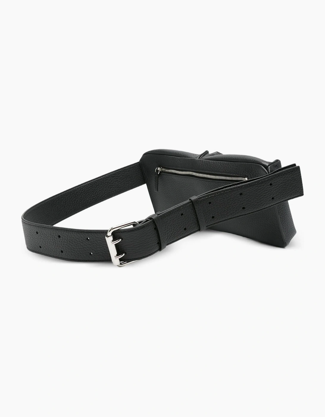 Leather Multipocket Bumbag Black