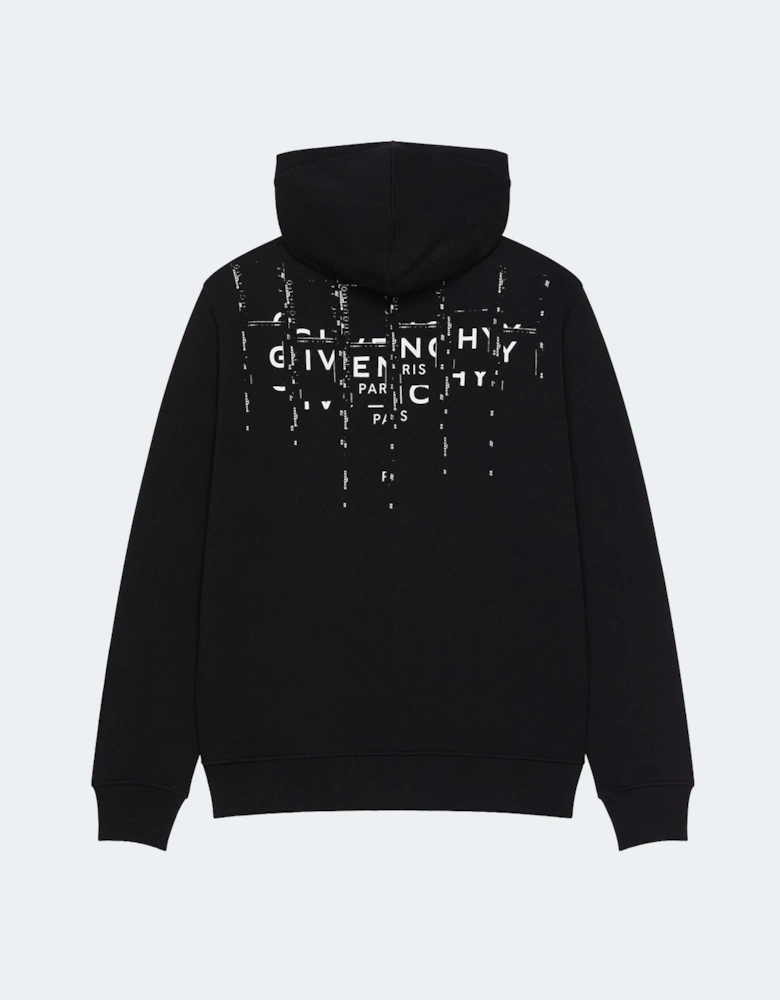 Back Branding Hooded Top Black