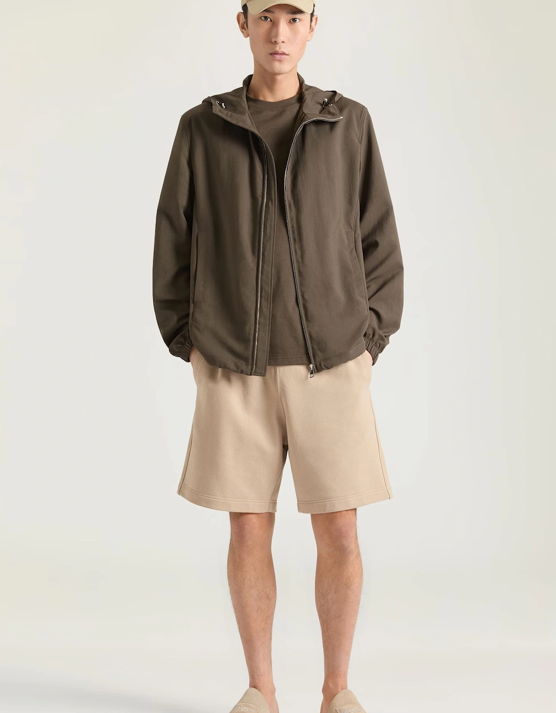 Jersey Gros Detail Shorts Beige