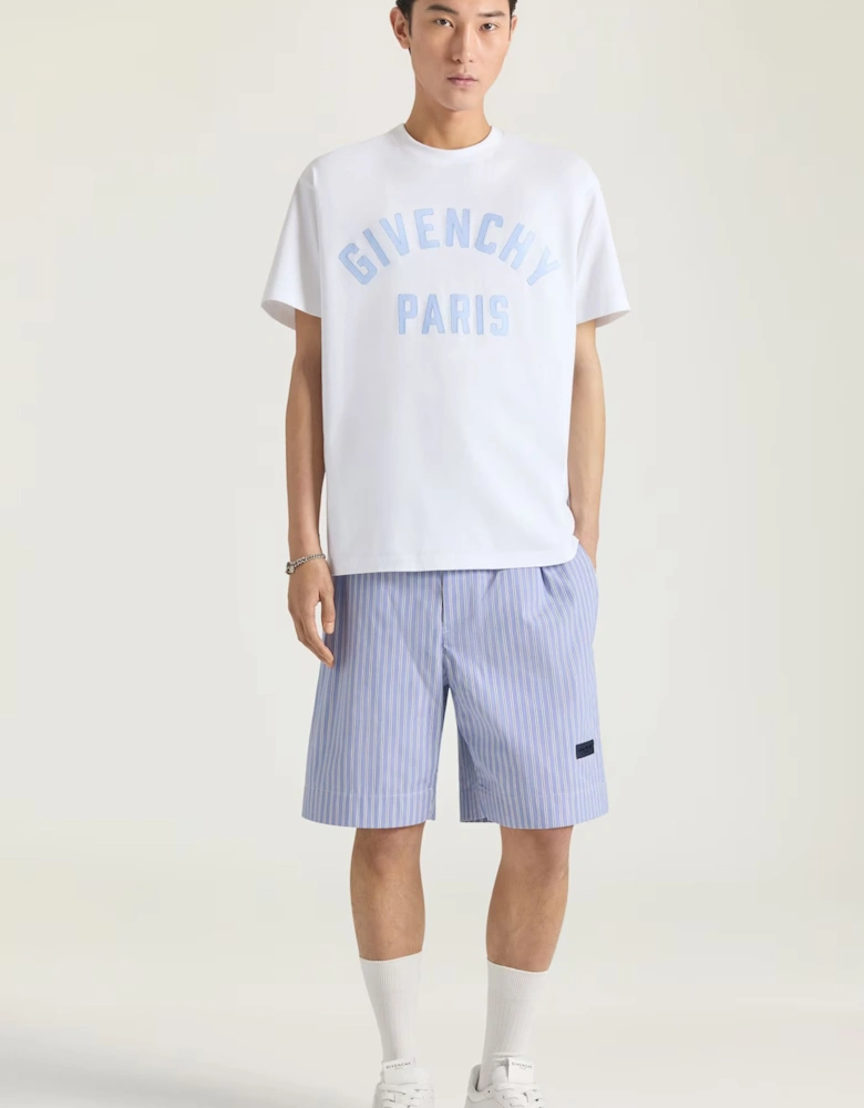 Embroidered Logo T-Shirt White/blue