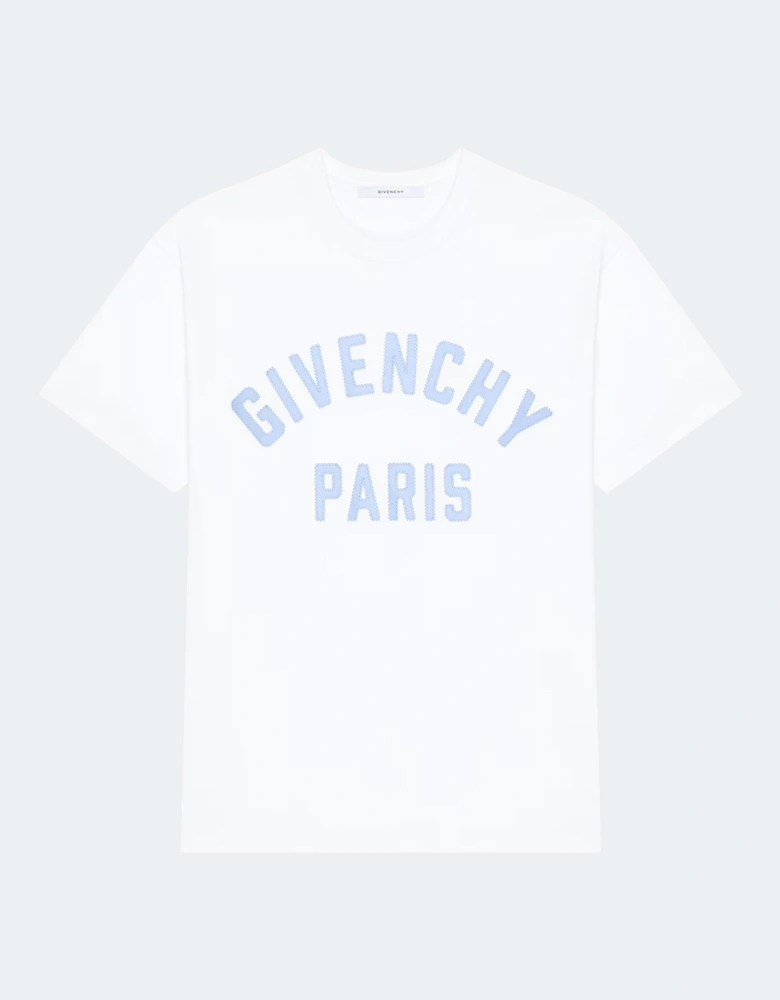 Embroidered Logo T-Shirt White/blue