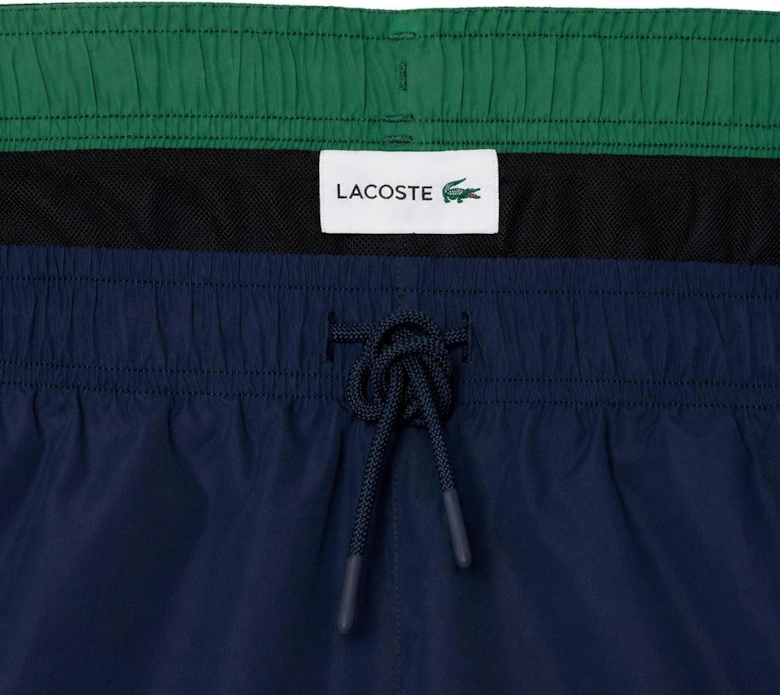 Lacoste Quick-Dry Swim Shorts Navy Blue/Green