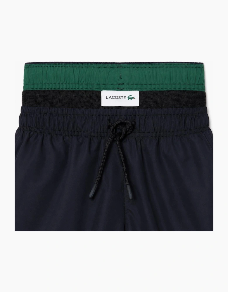 Lacoste Quick-Dry Swim Shorts Black/Green