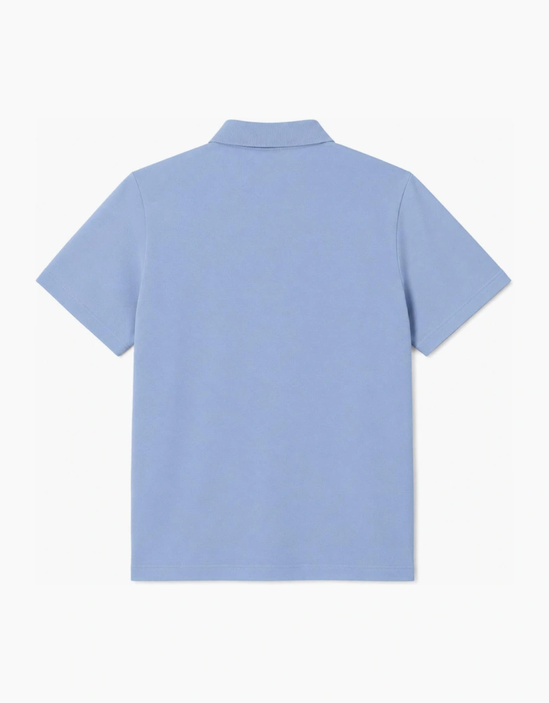 Lacoste Regular Fit Colour-Block Pique Polo Shirt Aphylla Blue/Blackbird