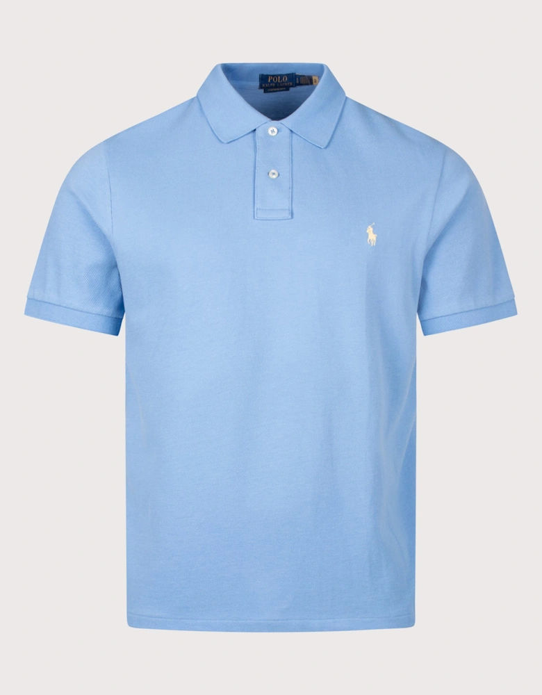 Custom Slim Fit Mesh Polo Shirt