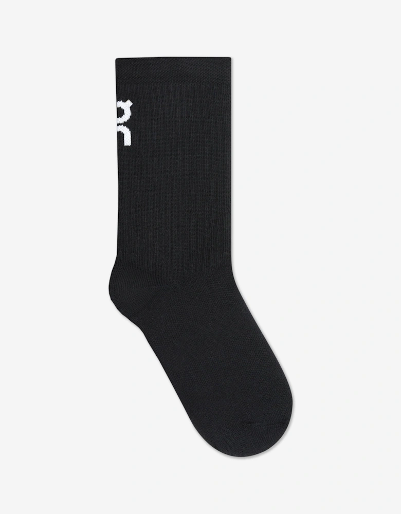 On Running Kids Logo High Socks in Black
