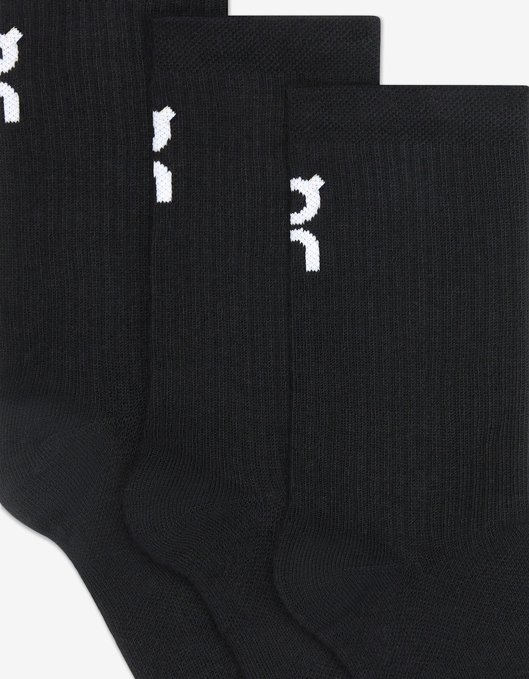 On Running Kids Logo High Socks in Black
