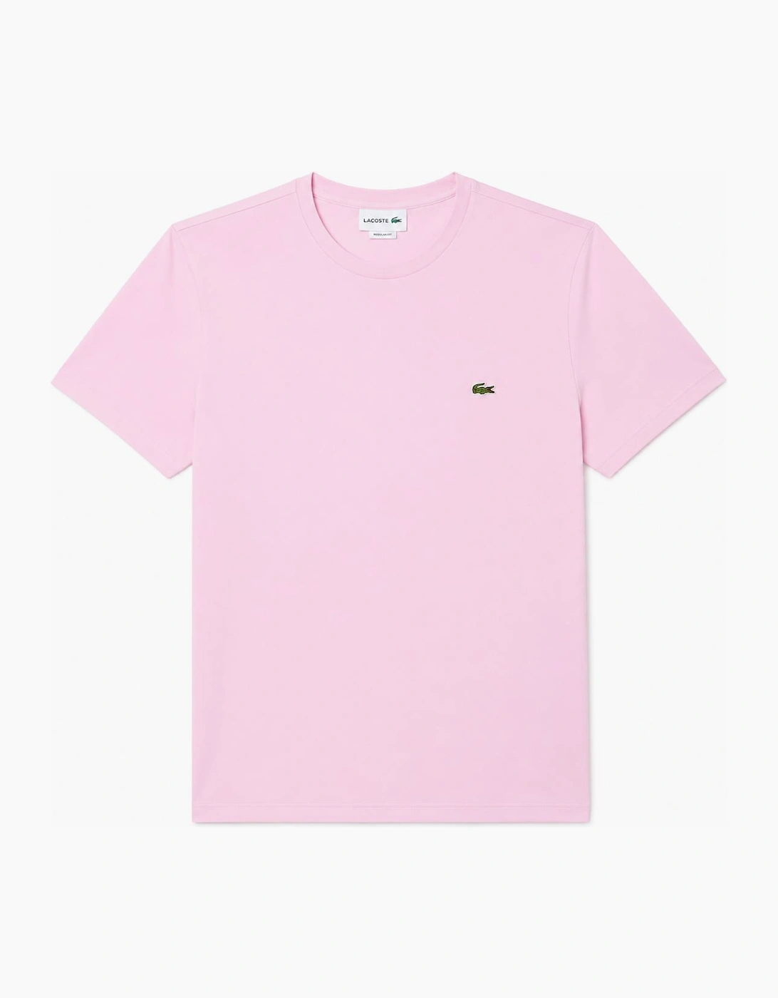 Lacoste Men's Pink Cotton Pima Crew Neck T-Shirt - Size: 44