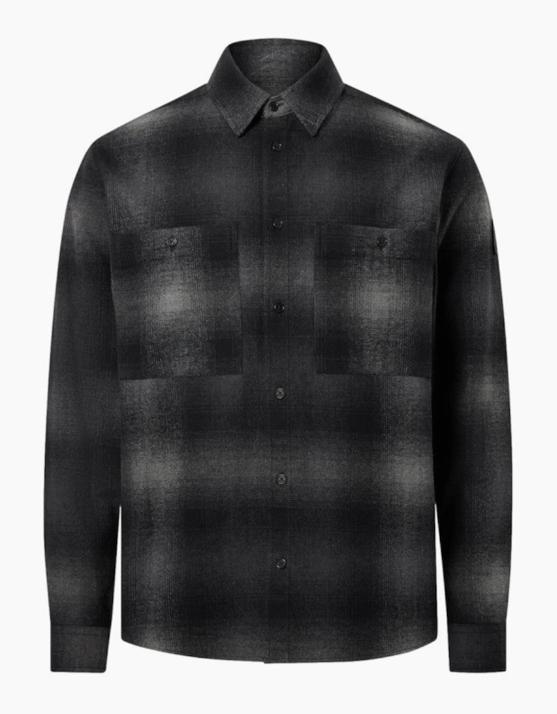 Belstaff Outpost Brushed Cotton Flannel Shirt Black