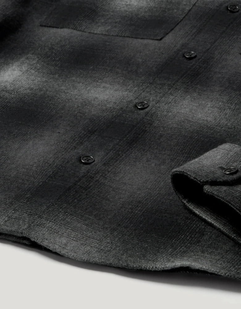 Belstaff Outpost Brushed Cotton Flannel Shirt Black