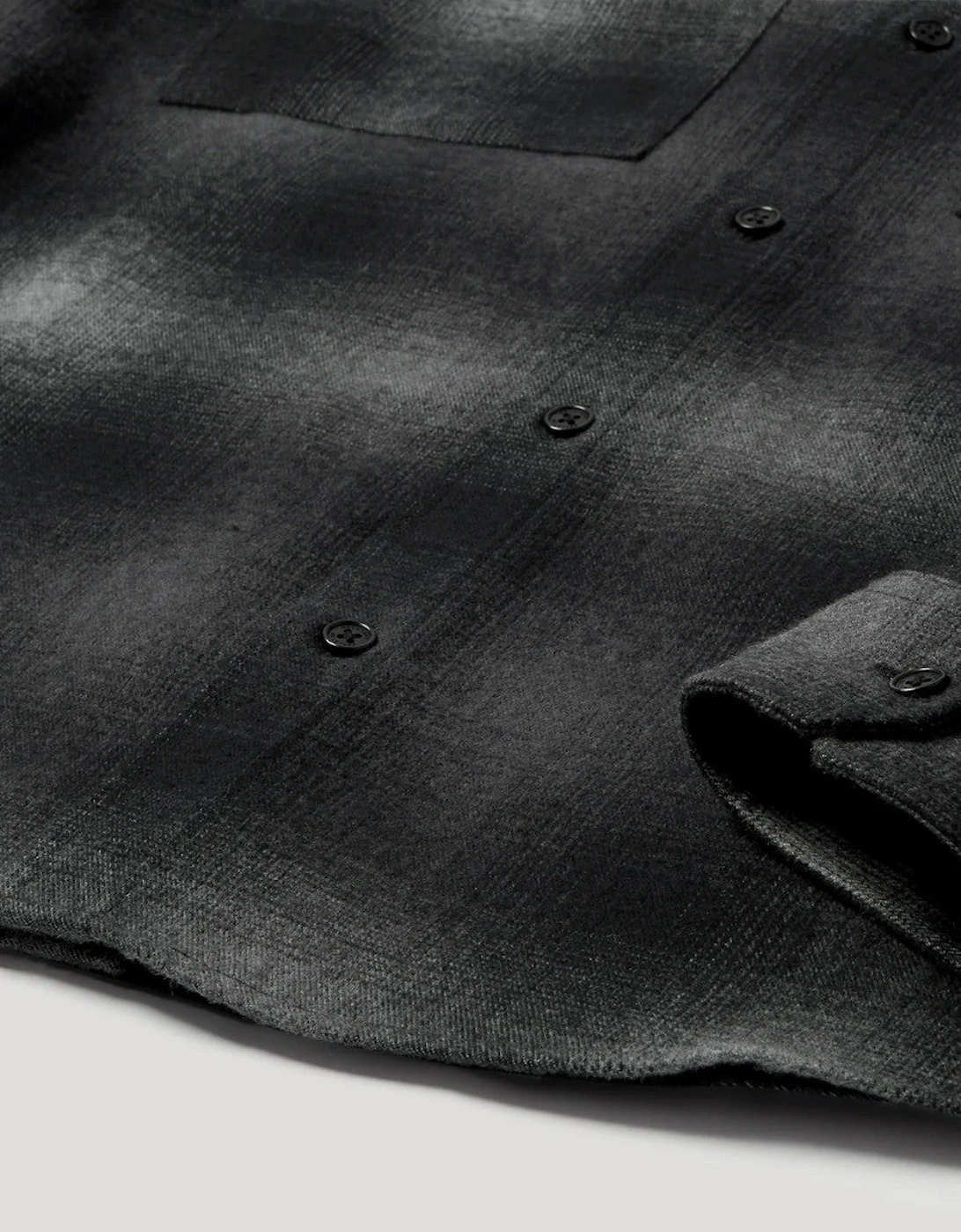 Belstaff Outpost Brushed Cotton Flannel Shirt Black