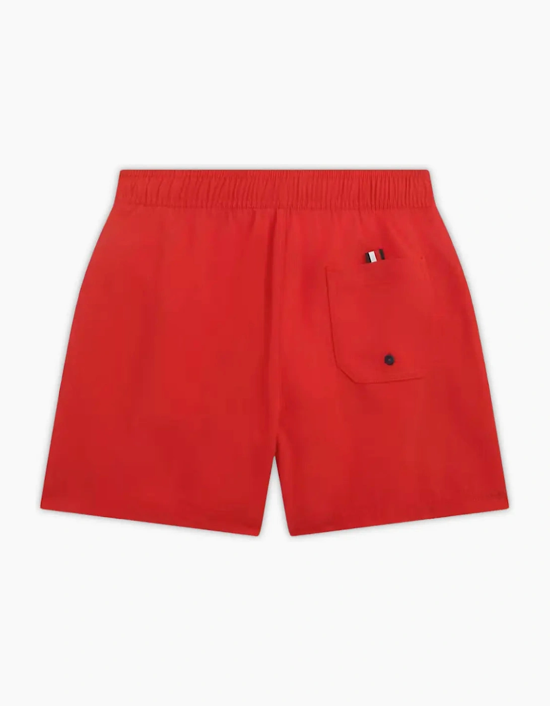 Boys Global Stripe Swim Shorts, Primary Red