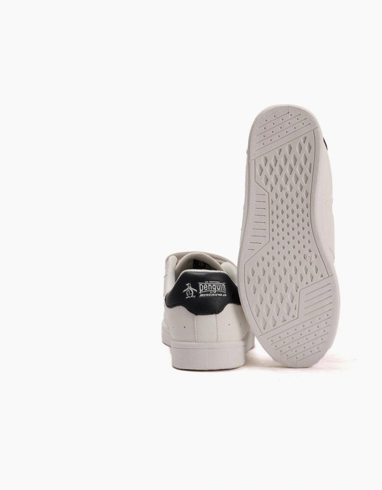 Penguin Junior Marble White/Navy Trainers