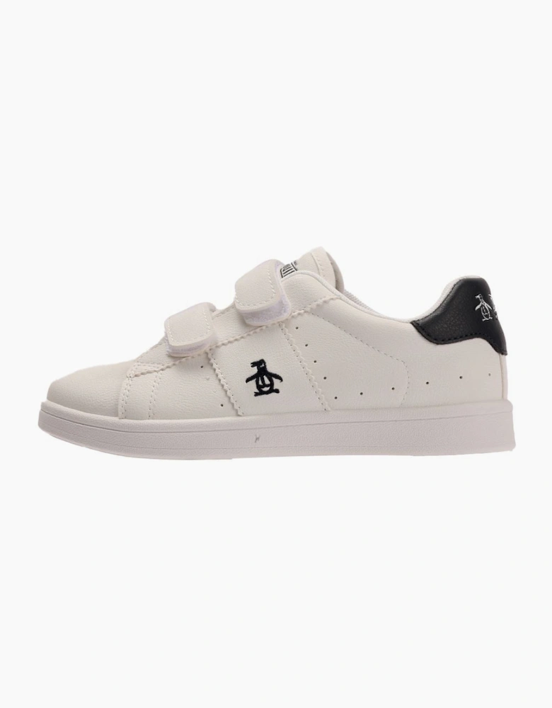 Penguin Junior Marble White/Navy Trainers