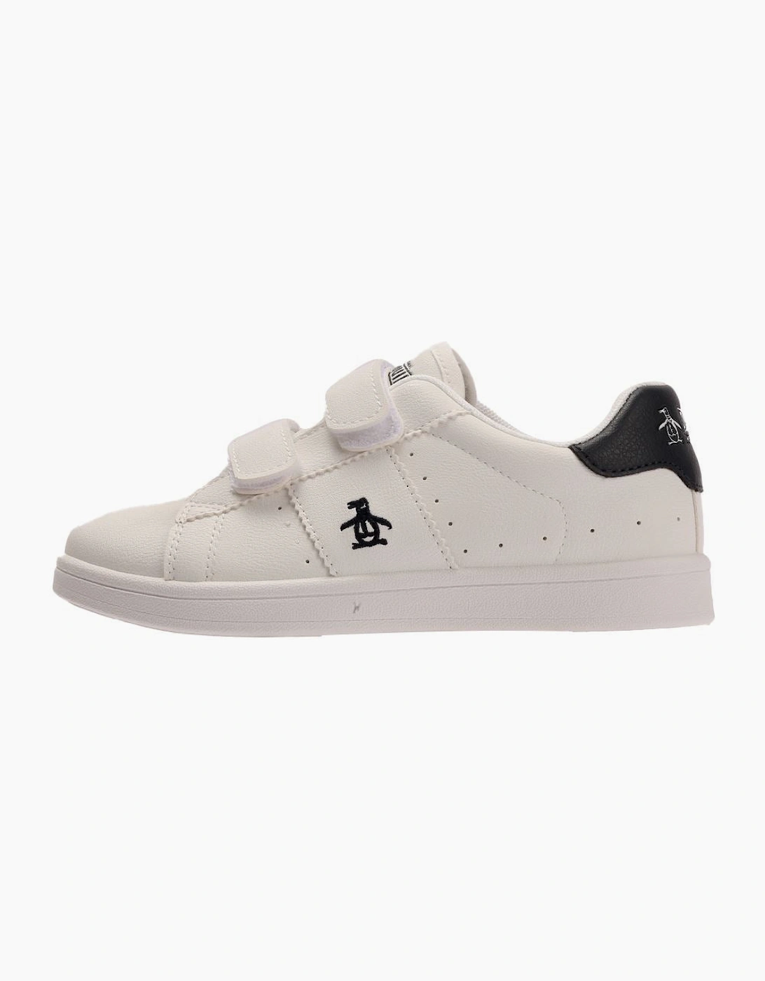Penguin Junior Marble White/Navy Trainers