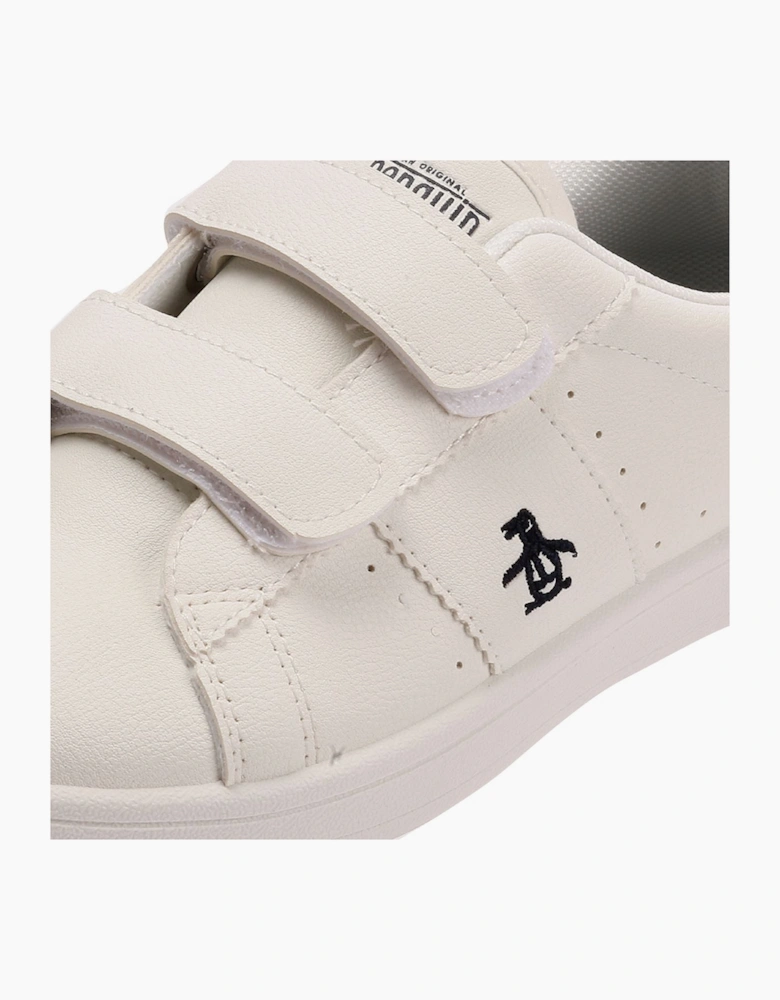 Penguin Junior Marble White/Navy Trainers