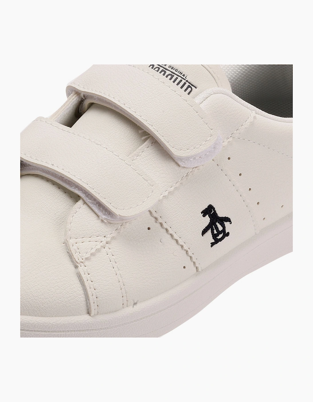 Penguin Junior Marble White/Navy Trainers