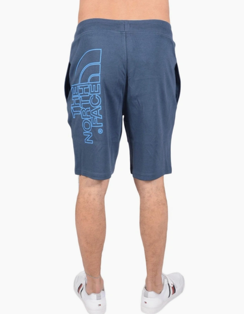 The North Face Mens Graphic Shorts in Teal Blue