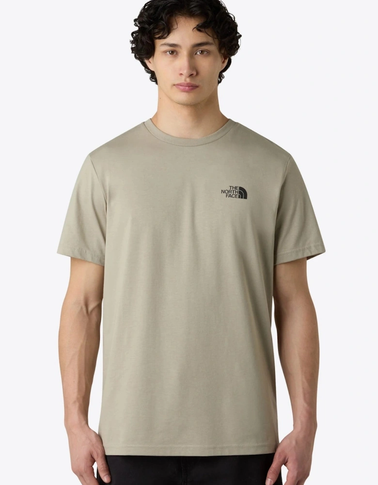 The North Face Mens Simple Dome Short Sleeve T-shirt in Clay Grey