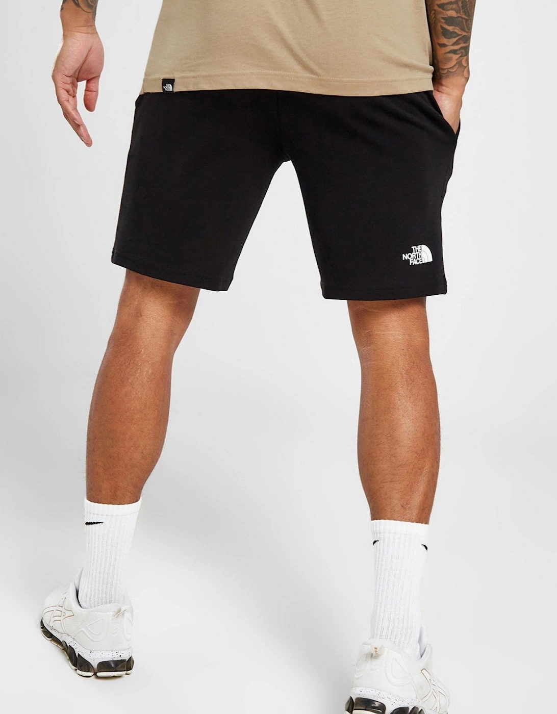 The North Face Mens Reflective Small Box Logo Shorts in Black