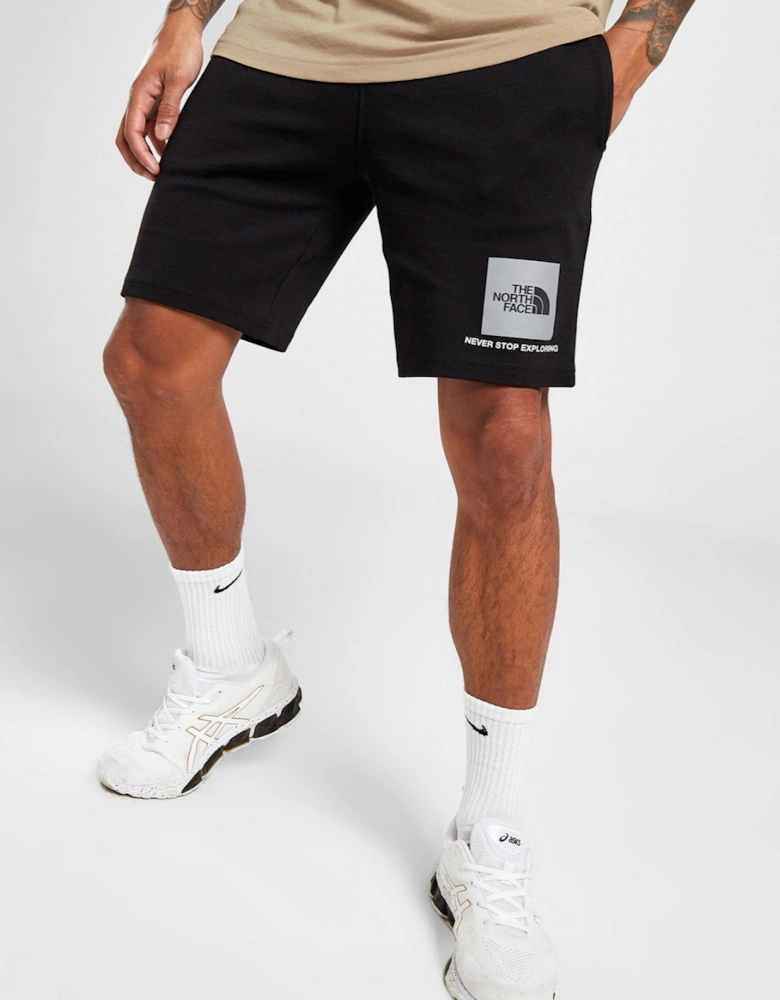 The North Face Mens Reflective Small Box Logo Shorts in Black