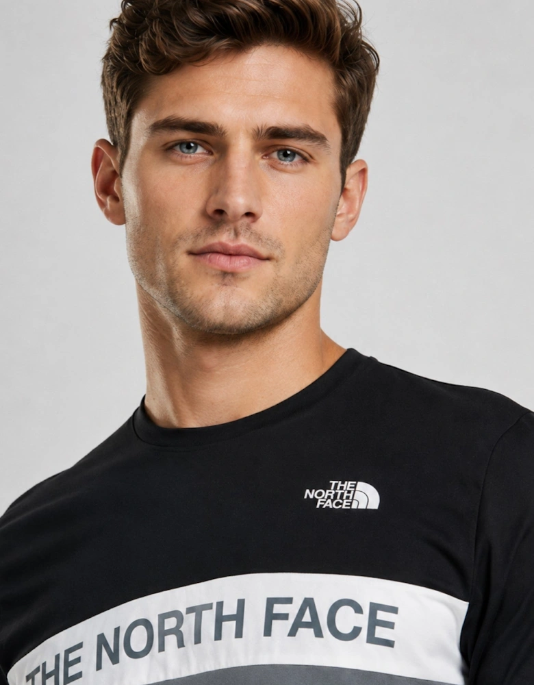 The North Face Mens Colour Block T Shirt in Black