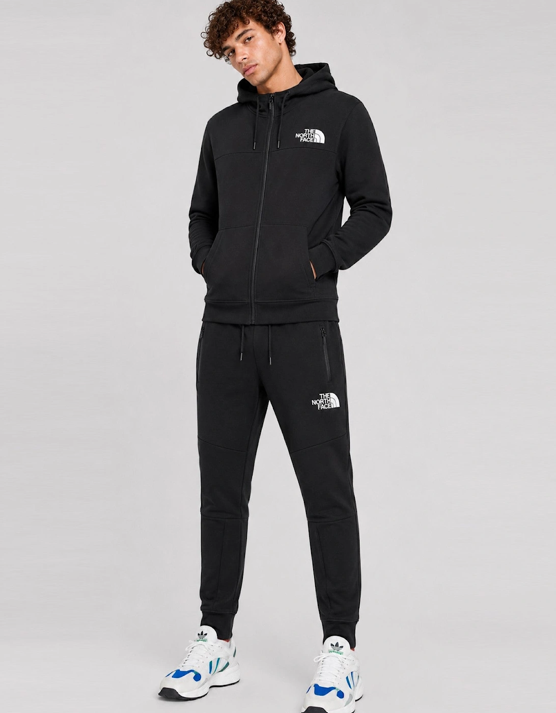 The North Face Mens Himalayan Zip Up Cut and Sew Design Tracksuit in Black