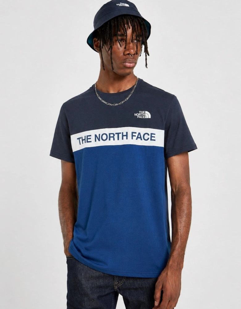 The North Face Mens Colour Block T Shirt in Navy