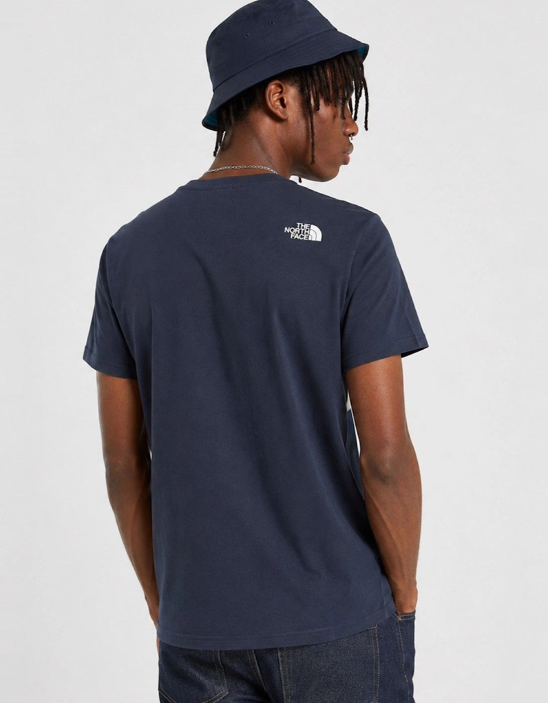 The North Face Mens Colour Block T Shirt in Navy