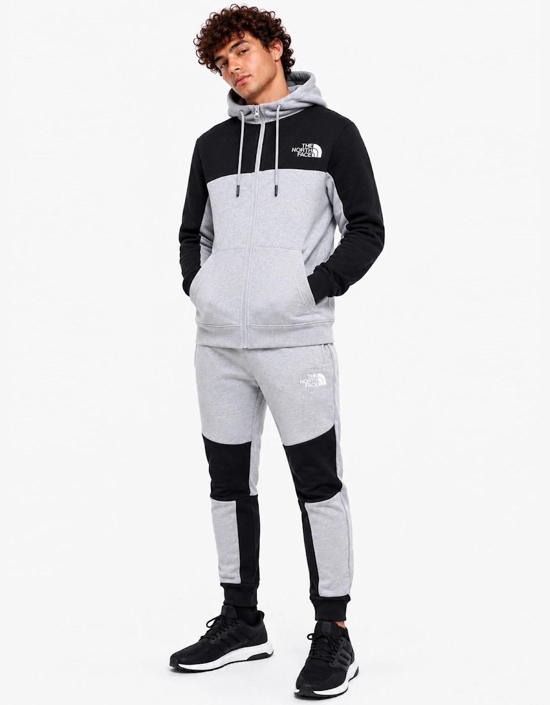 The North Face Mens Himalayan Zip Up Cut and Sew Design Tracksuit in Grey