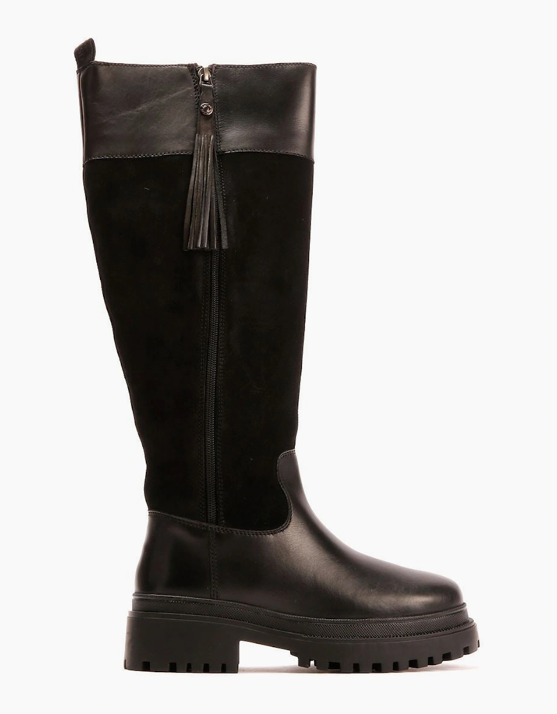 Osprey London The Bramble Tall Leather Women's Black Boots