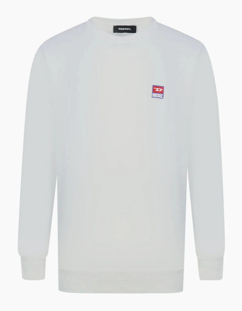 Diesel S Gir Div P Pacth Logo White Sweater