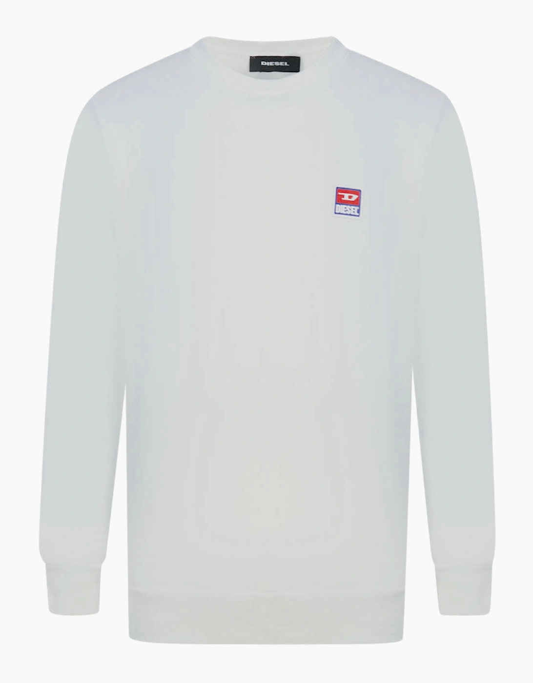 Diesel S Gir Div P Pacth Logo White Sweater