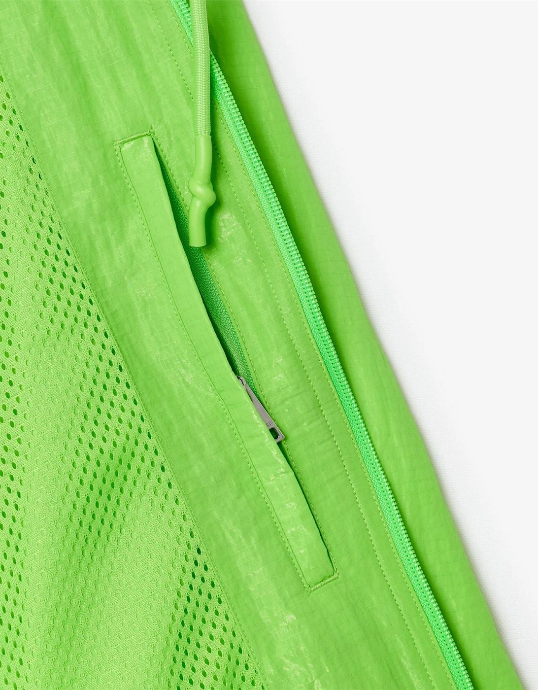 Solid Patterned Rain Jacket with Crocodile Logo