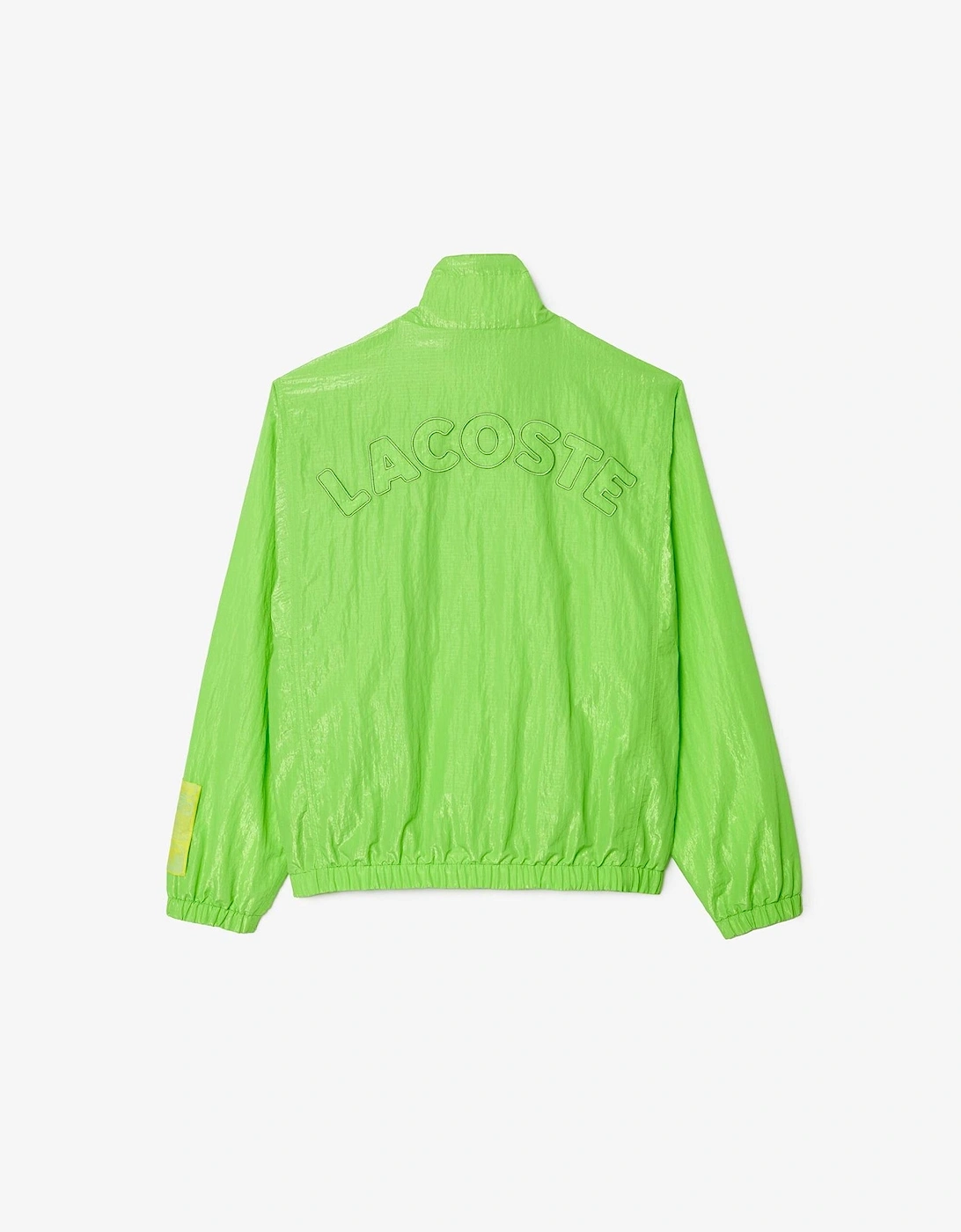 Solid Patterned Rain Jacket with Crocodile Logo