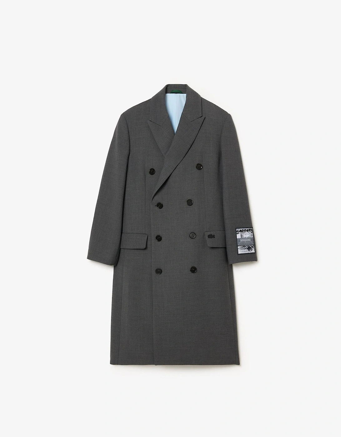 Solid Patterned Collared Neck Over Coat, 7 of 6