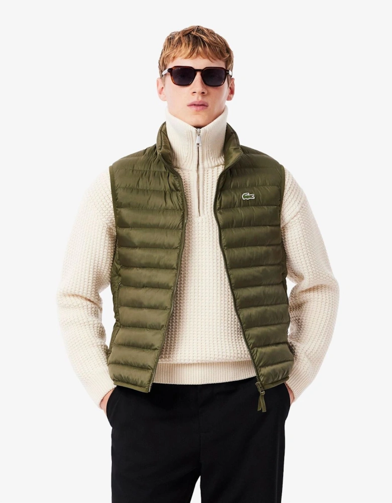 Solid Patterned Zipped Pocket Puffer Coat