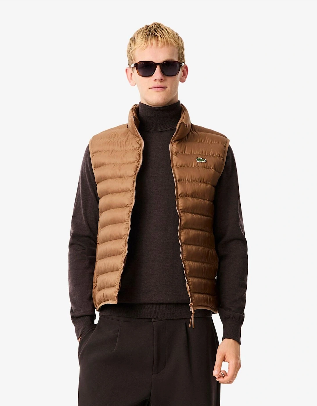 Solid Patterned Zipped Pocket Puffer Coat