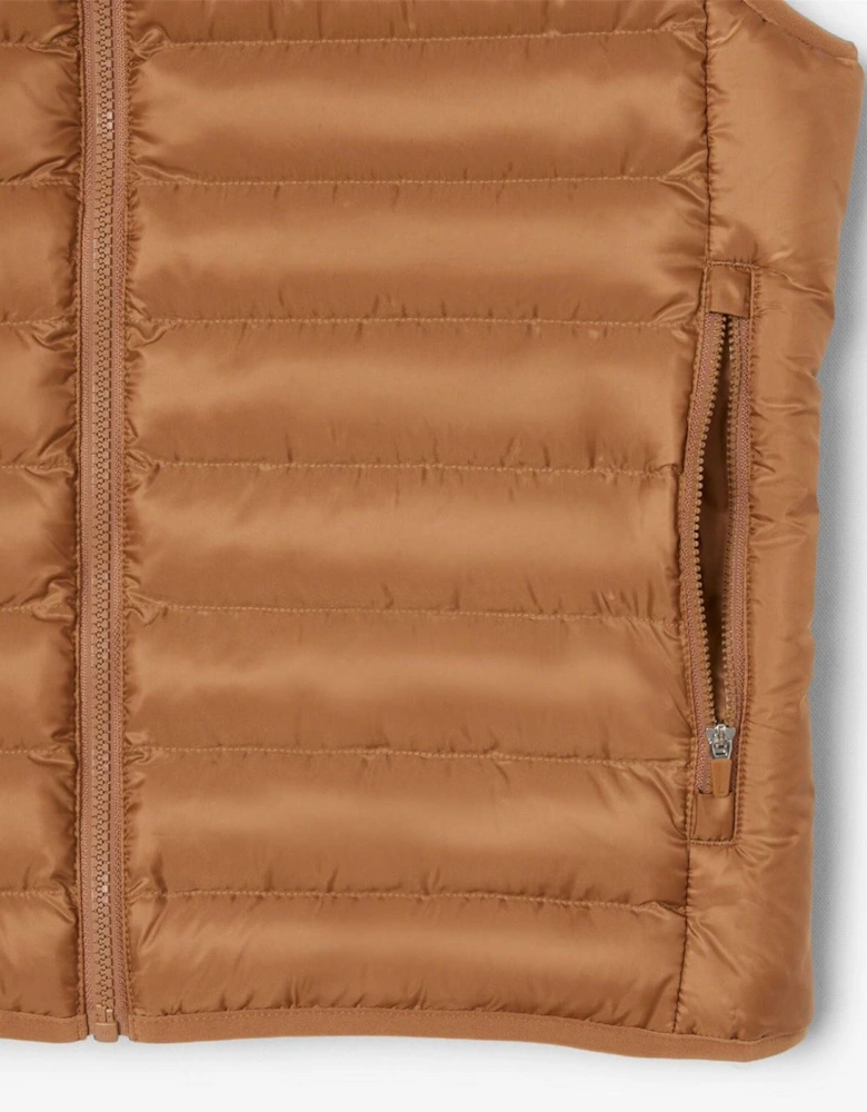 Solid Patterned Zipped Pocket Puffer Coat