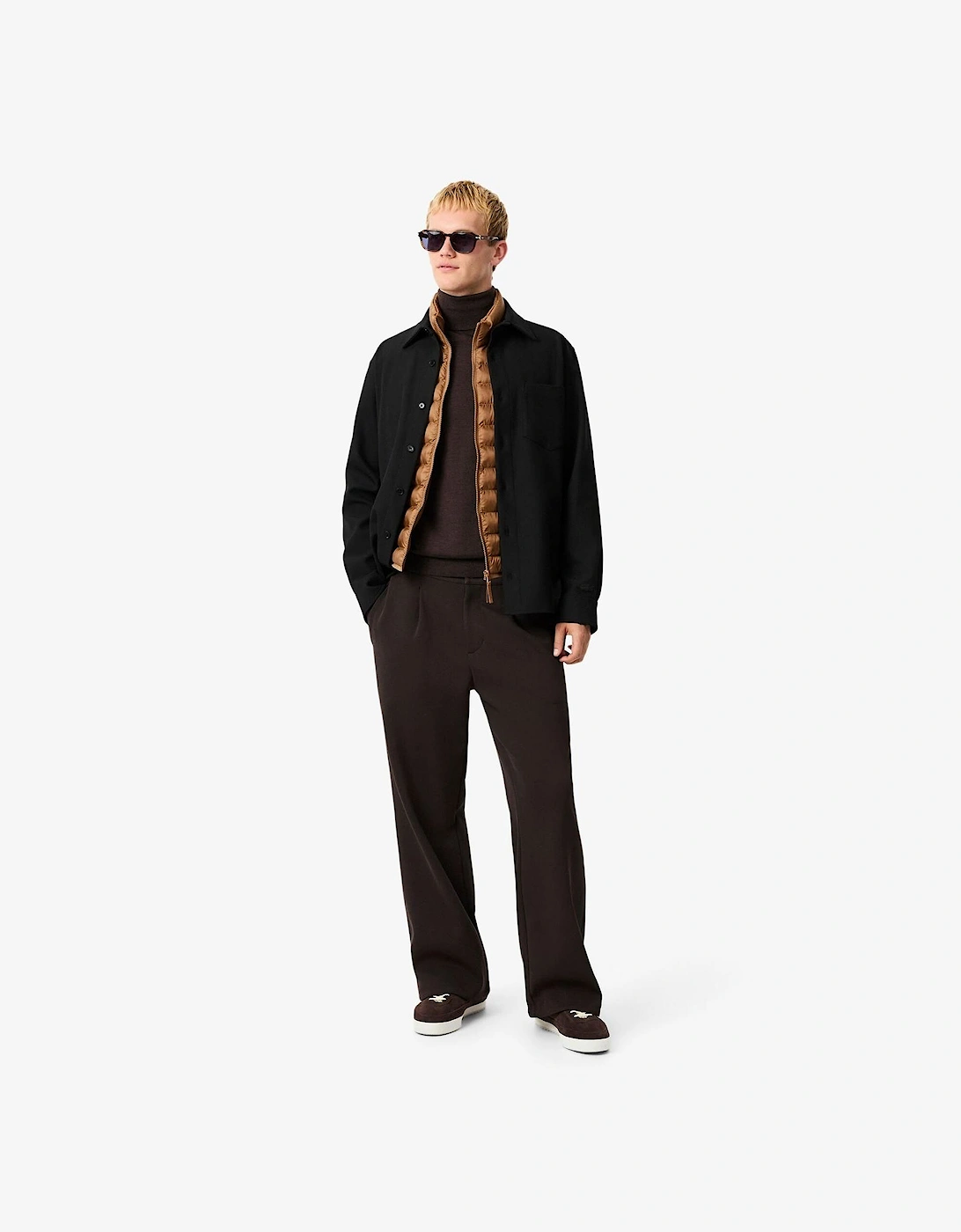 Solid Patterned Zipped Pocket Puffer Coat