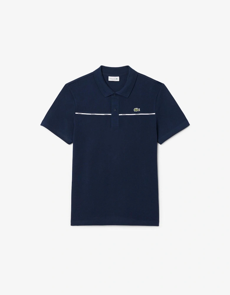 Crocodile Print Collared Neck Short Sleeve Polo Shirt