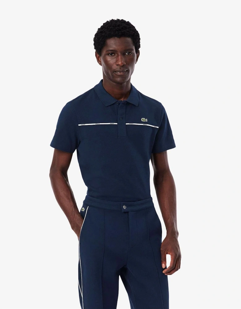 Crocodile Print Collared Neck Short Sleeve Polo Shirt