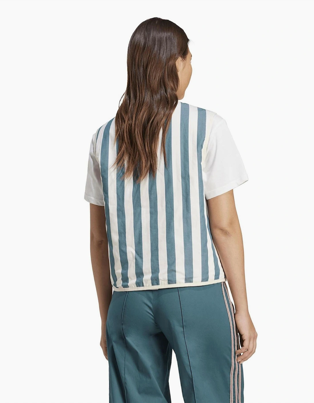 Vertical Stripe Patterned Gilet Waist Coat