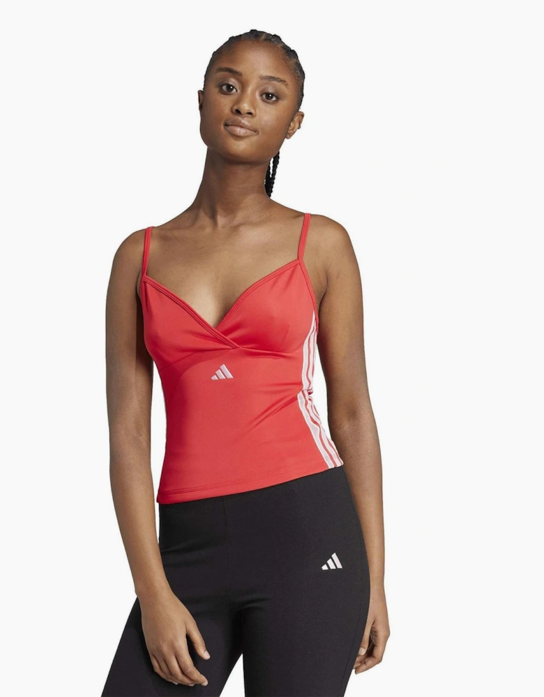Logo Print Spaghetti Strap Slim Fit Camisole Tank