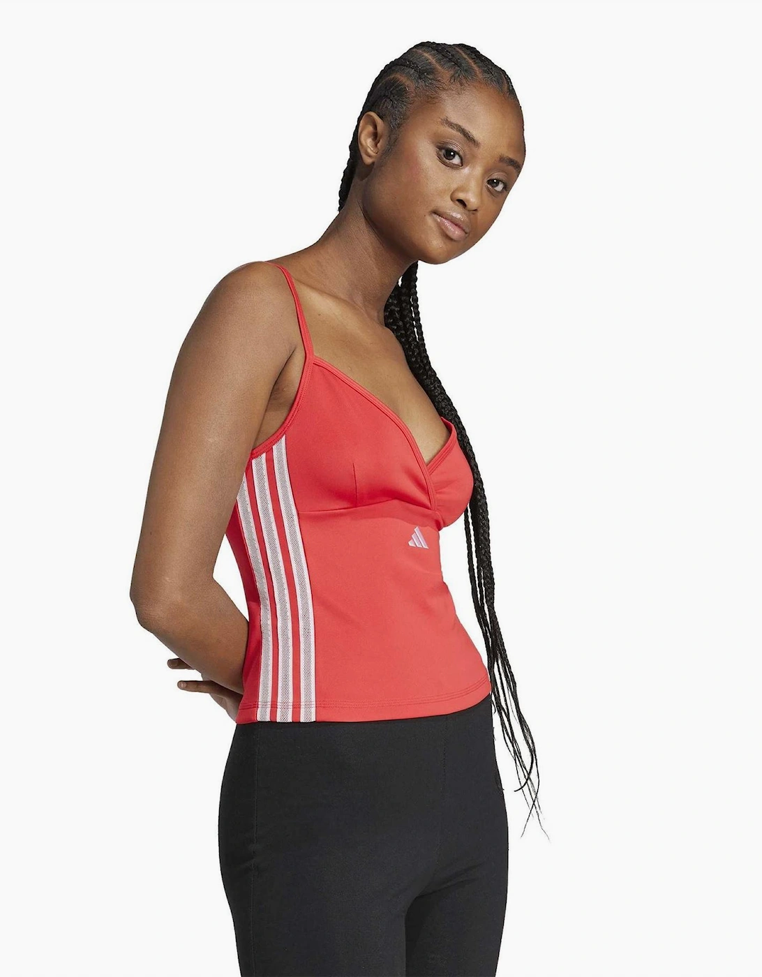Logo Print Spaghetti Strap Slim Fit Camisole Tank