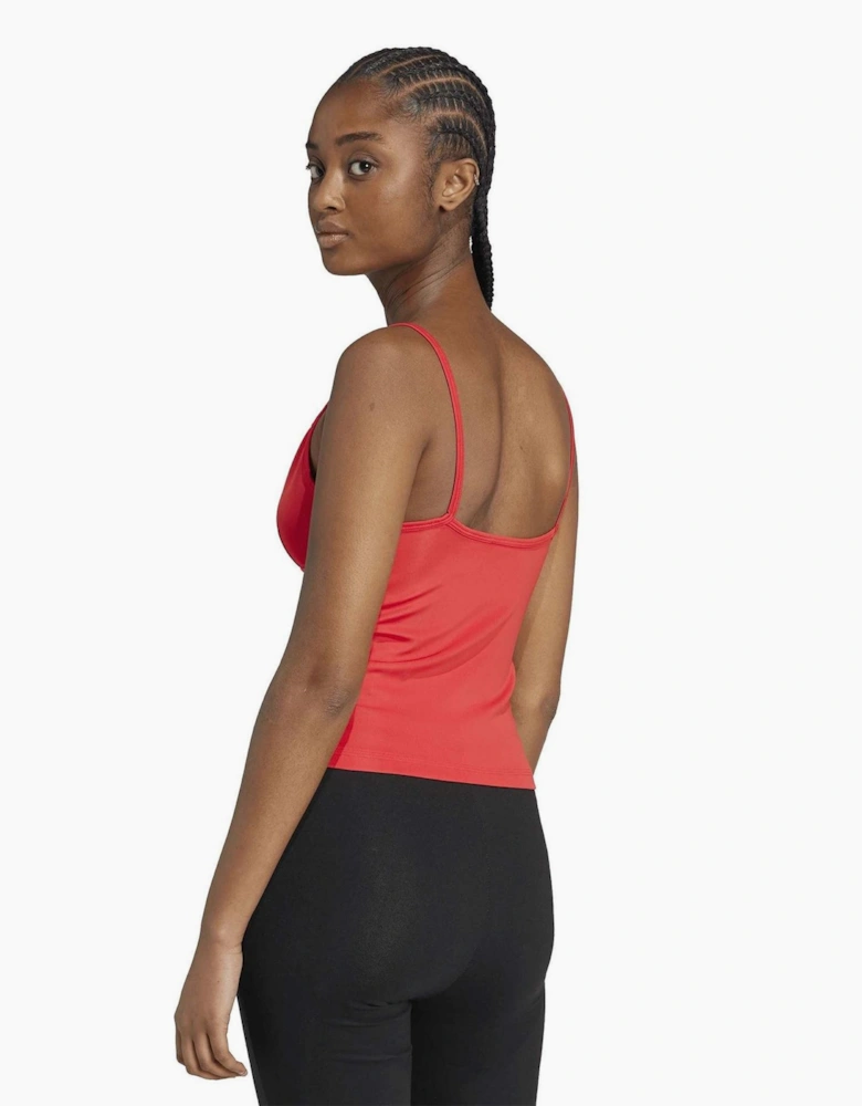 Logo Print Spaghetti Strap Slim Fit Camisole Tank